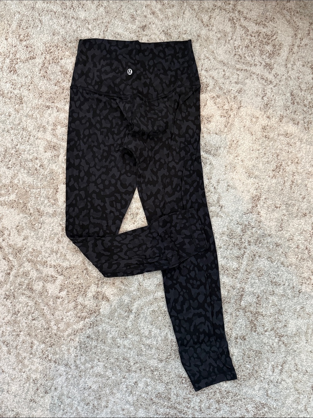 Lululemon Black Animal Print High-Rise Leggings